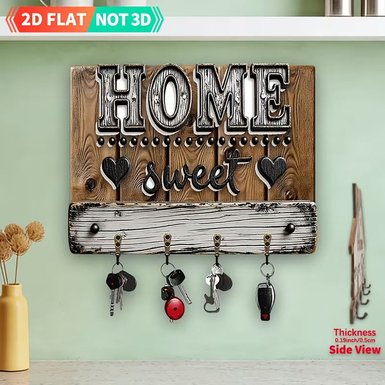 빈티지 HOME sweet home 문구가 인쇄된 2D - Wooden Letter Sign 리뷰 및 가격