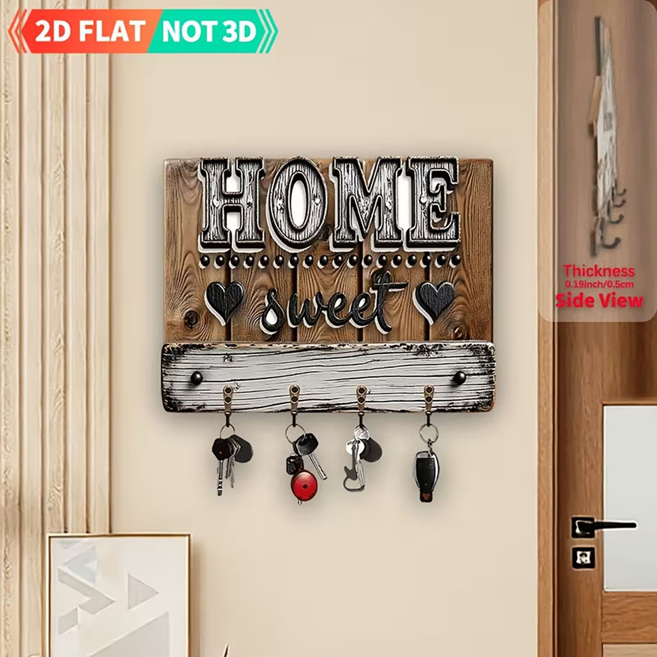 빈티지 HOME sweet home 문구가 인쇄된 2D - Wooden Letter Sign 리뷰 및 가격