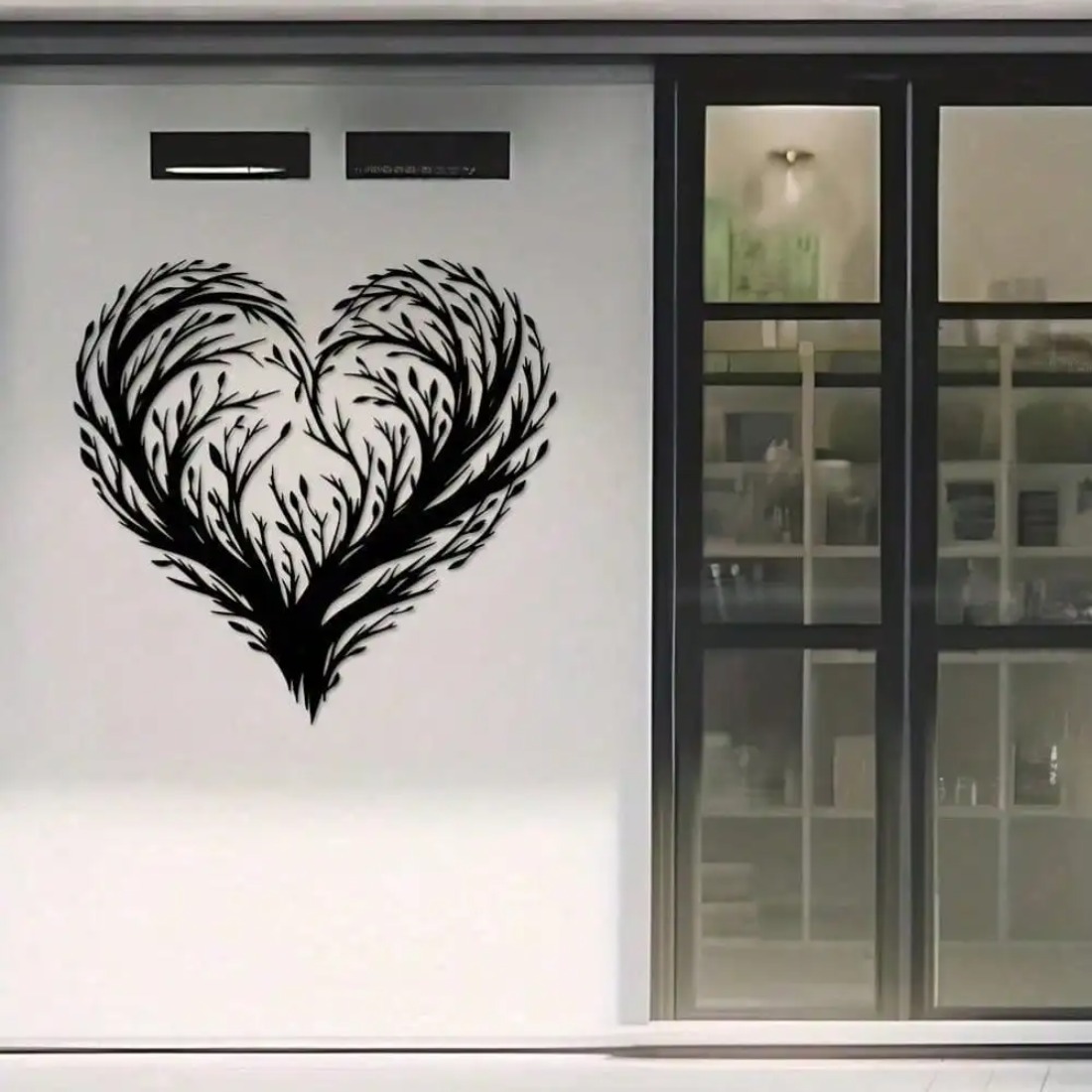 하트 모양 잎사귀 금속 벽 장식, 철 및 알루미늄 소재 - Home Decor Wall Panels 리뷰 및 가격