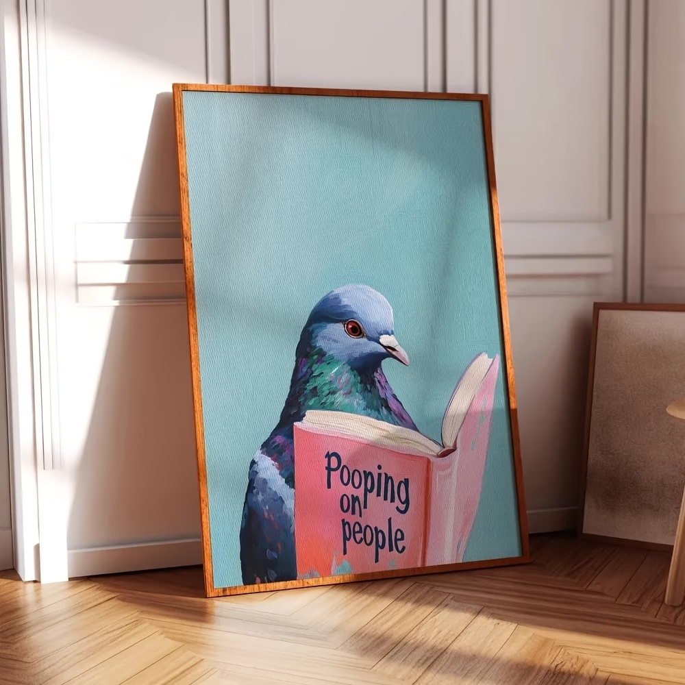 현대적인 비둘기 독서하는 모습이 사람들을 똥내고 있는  - Home Decor Foto 리뷰 및 가격
