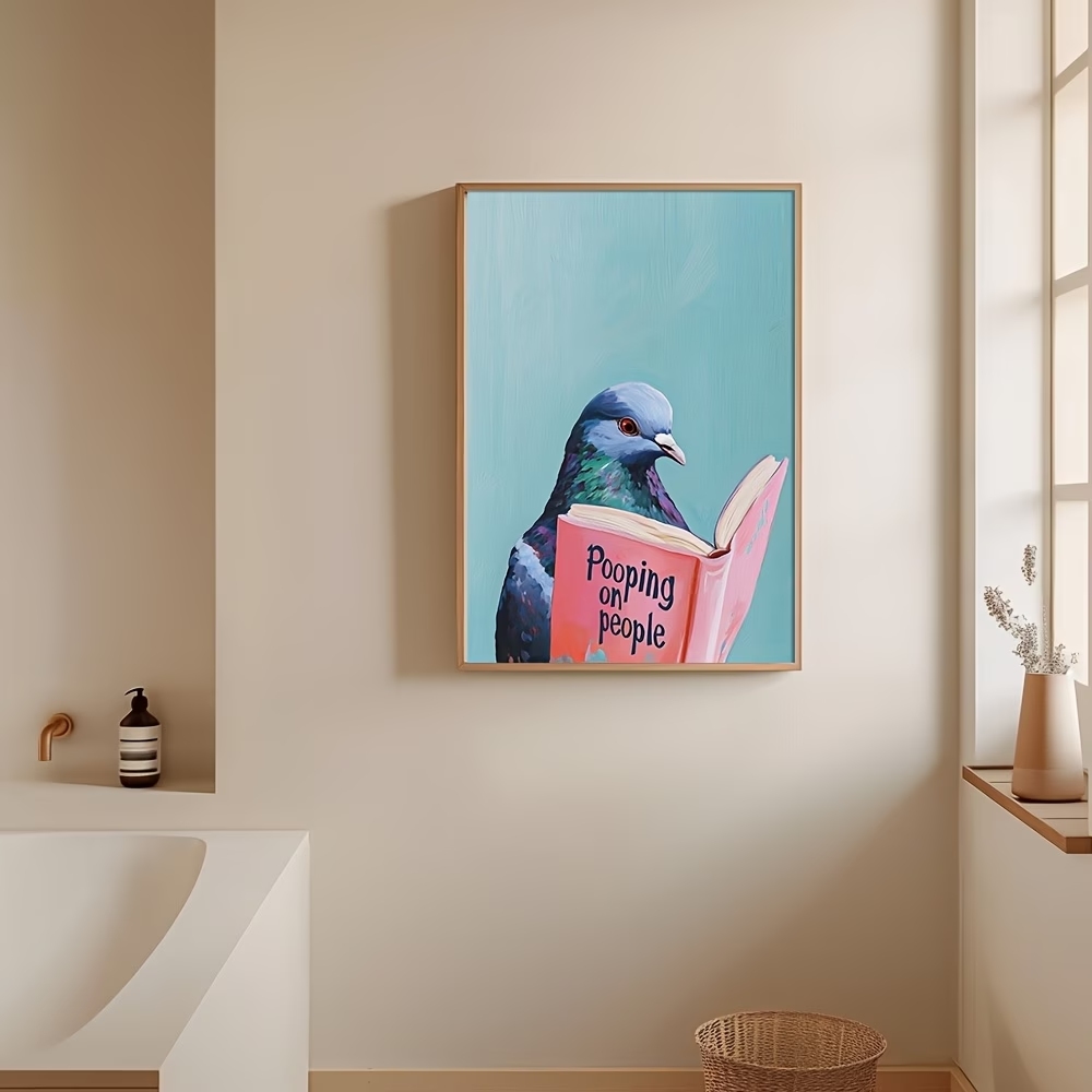 현대적인 비둘기 독서하는 모습이 사람들을 똥내고 있는  - Home Decor Foto 리뷰 및 가격