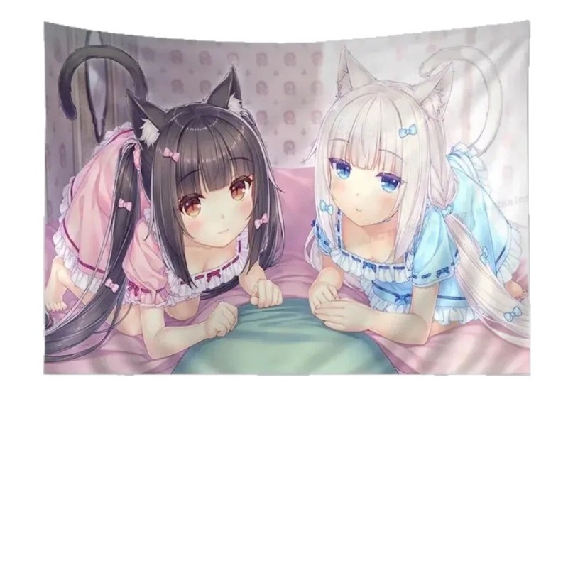 VIKAMA 고양이 소녀 애니메이션 태피스트리 달콤한  - Home Decor Under 100 리뷰 및 가격