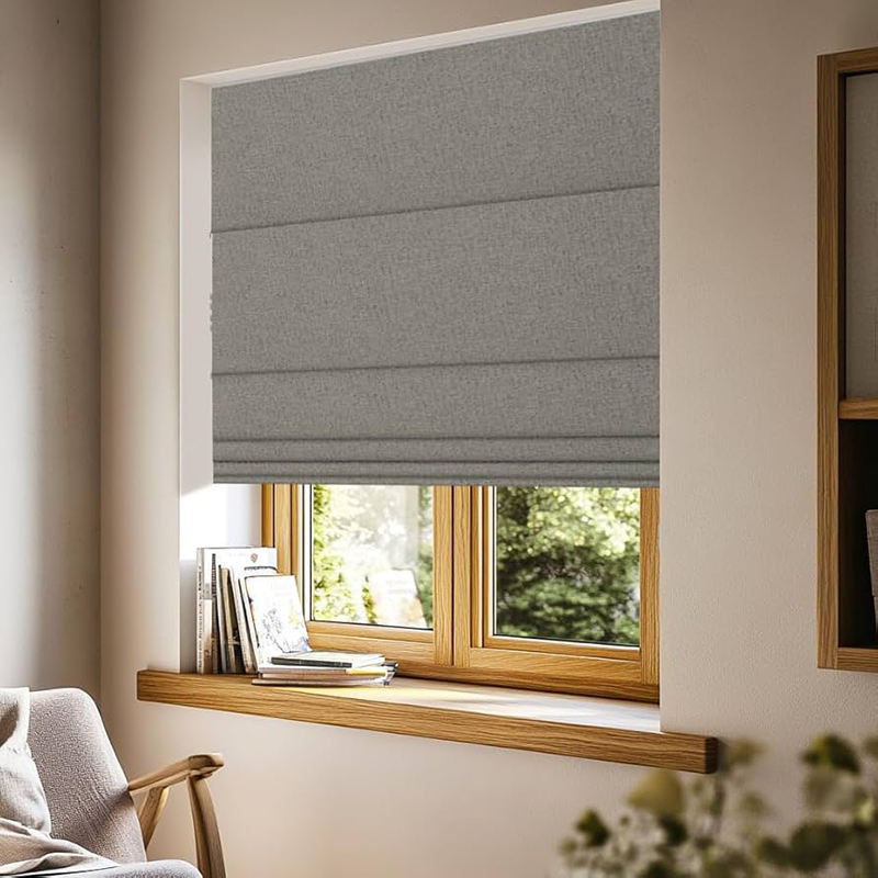 프랑스산 린넨 블랙아웃 로만 블라인드, 플랙스 원단,  - Home Decor Window Blinds 리뷰 및 가격