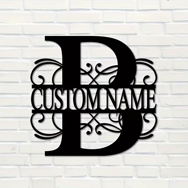 클래식 맞춤형 모노그램 금속 벽 장식 - 개인 맞춤 이 - Home Decor Rustic 리뷰 및 가격