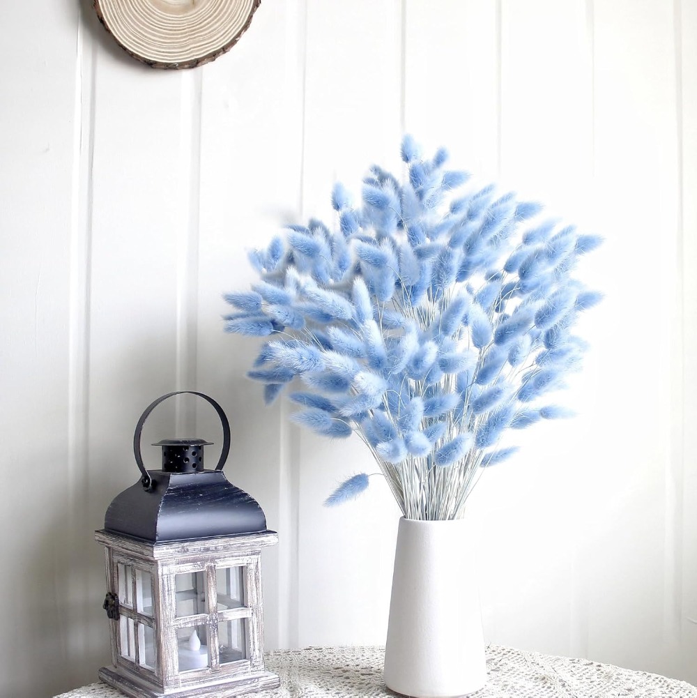 100PCS 블루 토끼 꼬리 잔디 토끼 꼬리 홈 룸 생 - Pampas Grass Decor 리뷰 및 가격