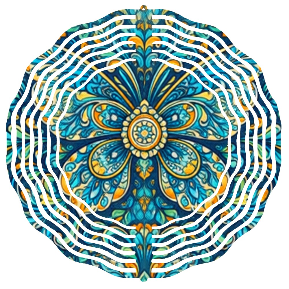 보헤미안 만다라 윈드차임, 블루 플라워 벨, 튼튼한 철 - Boho Wind Chimes 리뷰 및 가격